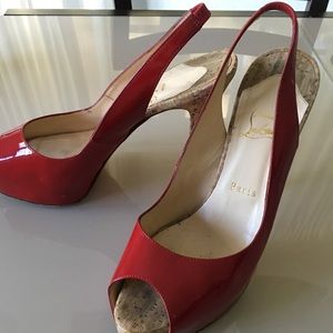 Christian Louboutin red patent leather